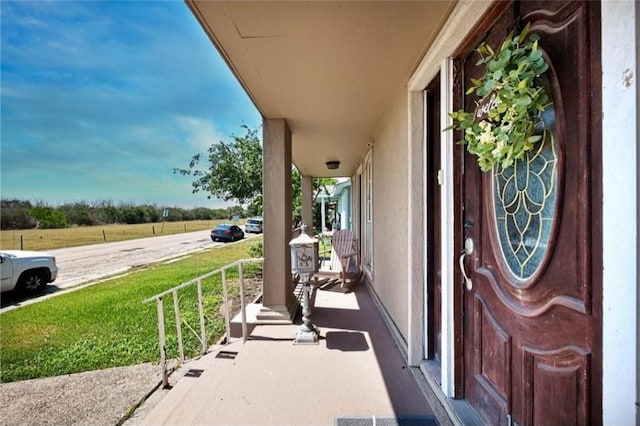 exterior space featuring a porch