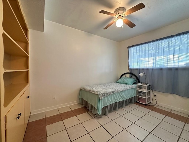 919 W W Ave Unit G, Kingsville, TX 78363 - bedroom featuring light tile patterned floors and a ceiling fan