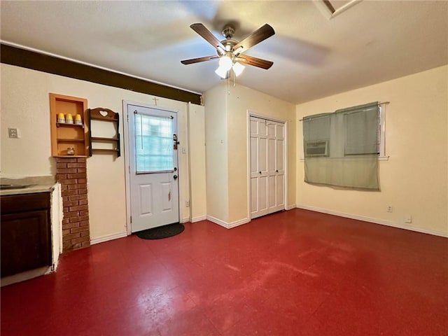 919 W W Ave Unit G, Kingsville, TX 78363 - entrance foyer featuring a ceiling fan and tile patterned floors