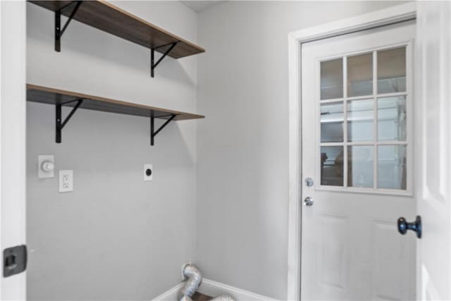 2809 Vancouver Dr, Corpus Christi, TX 78414 - laundry area with hookup for an electric dryer and baseboards