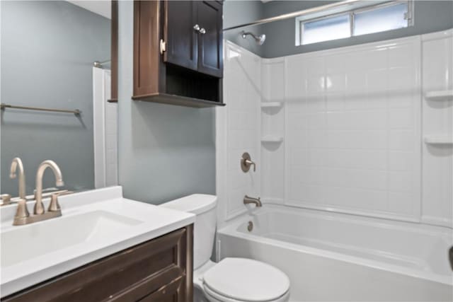 2809 Vancouver Dr, Corpus Christi, TX 78414 - bathroom with toilet, vanity, and tub / shower combination