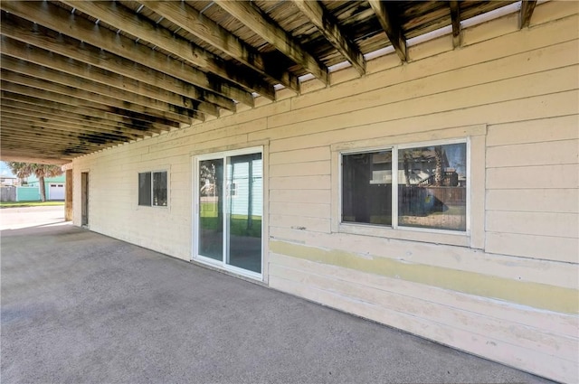 view of home's exterior featuring a patio