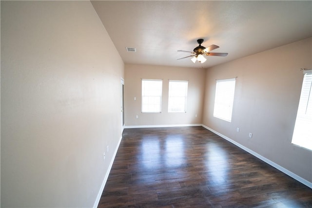 2033 Briarwood Dr, Corpus Christi, TX 78412 - unfurnished room with ceiling fan and dark wood finished floors