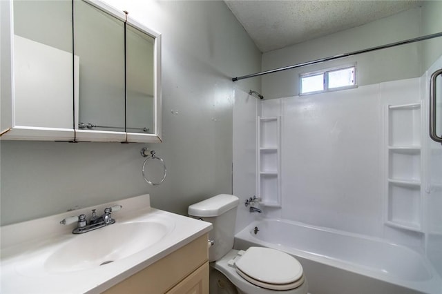 5933 Lucille Dr, Corpus Christi, TX 78412 - full bath with  shower combination, vanity, and a textured ceiling