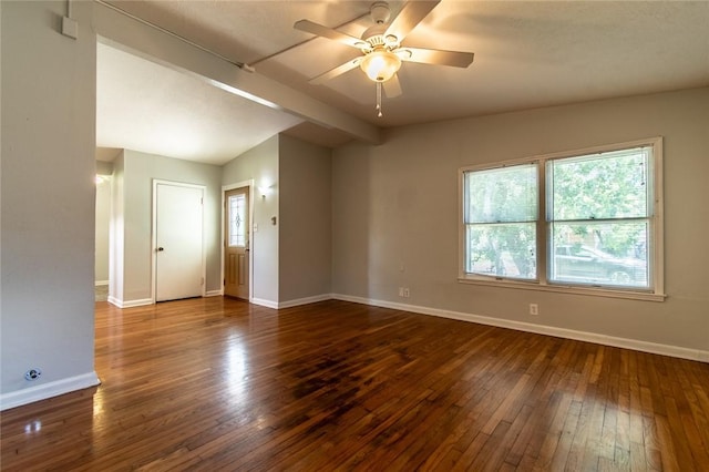 5933 Lucille Dr, Corpus Christi, TX 78412 - spare room with wood-type flooring and ceiling fan