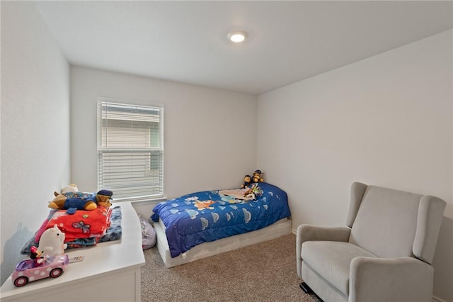 view of carpeted bedroom