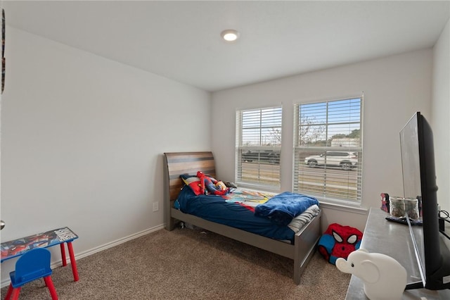 bedroom featuring carpet flooring