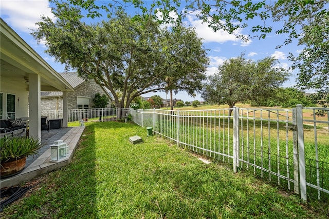 view of yard with a patio