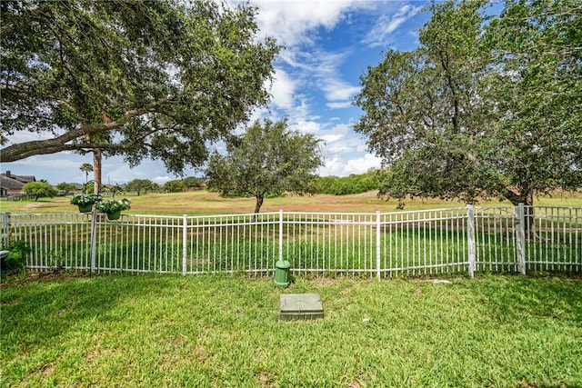 view of yard featuring a rural view