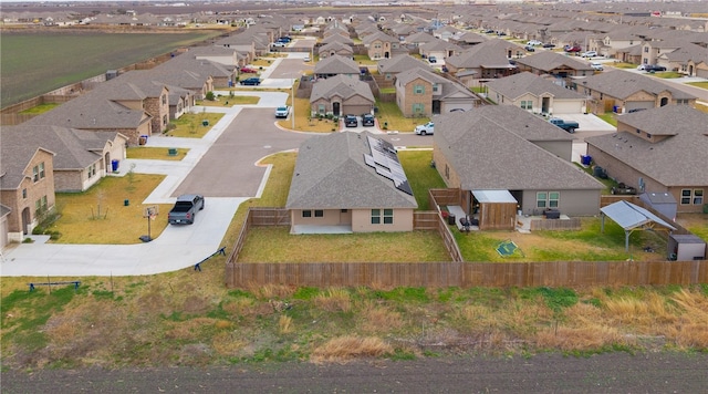 drone / aerial view with a residential view