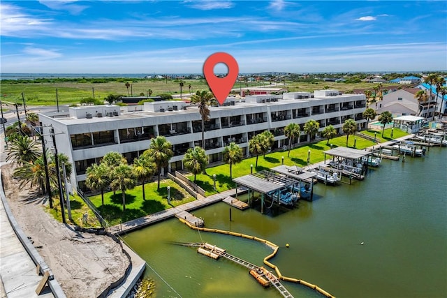 14514 E Cabana St, Corpus Christi, TX 78418 - bird's eye view of a nearby body of water and apartment complex
