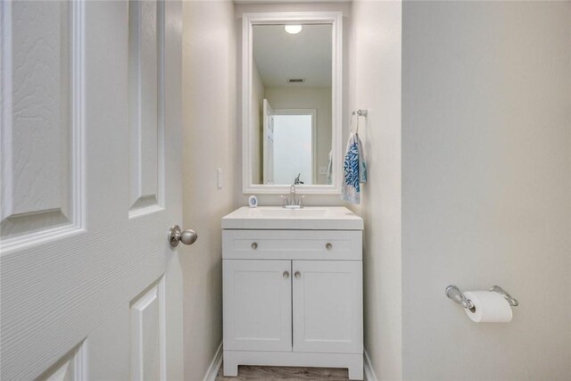 7706 Fort Griffen Dr, Corpus Christi, TX 78414 - bathroom with vanity and baseboards