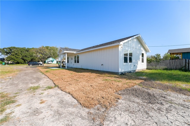 view of side of property