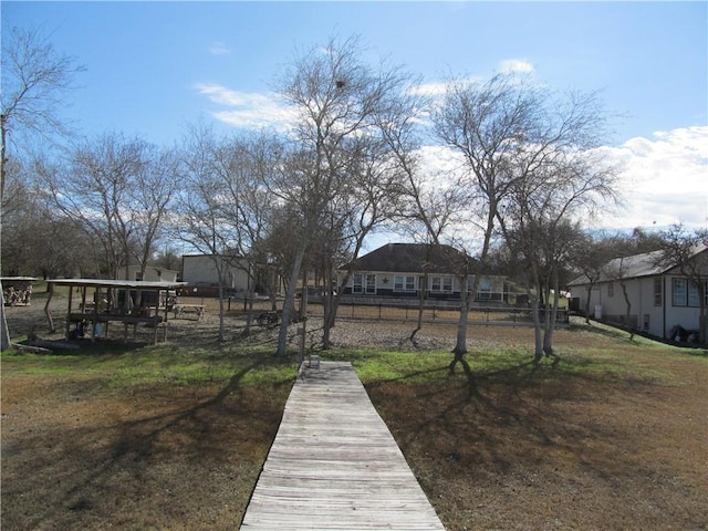 view of dock