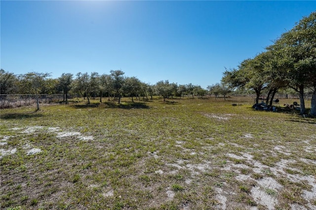 view of yard featuring a rural view