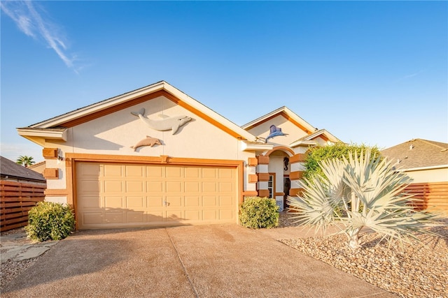 view of front of house featuring a garage