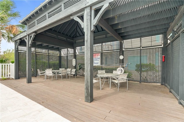 502 Sailhouse Way, Rockport, TX 78382 - deck with a gazebo and outdoor dining area