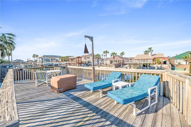 deck featuring a residential view