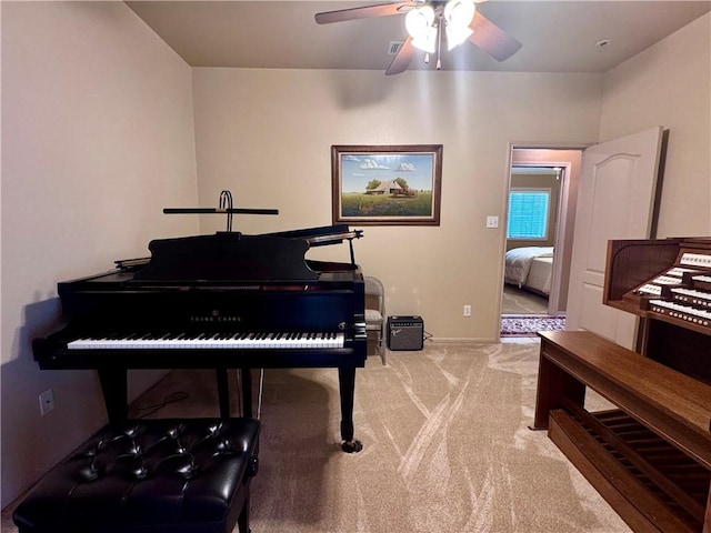 7605 Bayonne Dr, Corpus Christi, TX 78414 - sitting room with carpet and ceiling fan