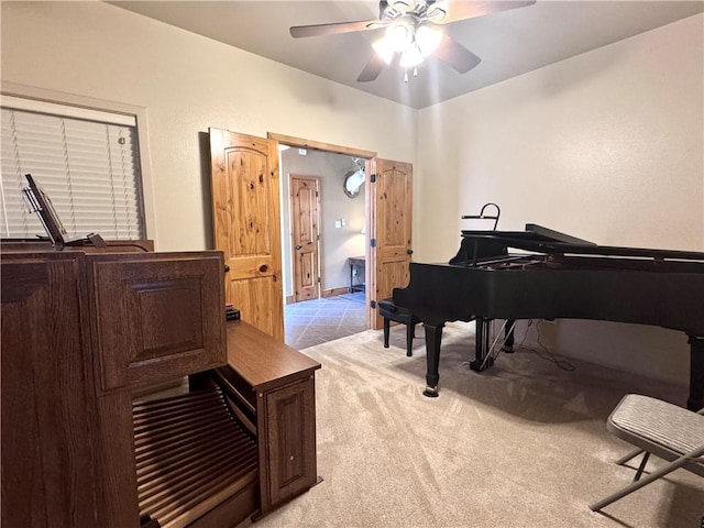 7605 Bayonne Dr, Corpus Christi, TX 78414 - sitting room with a ceiling fan and light carpet