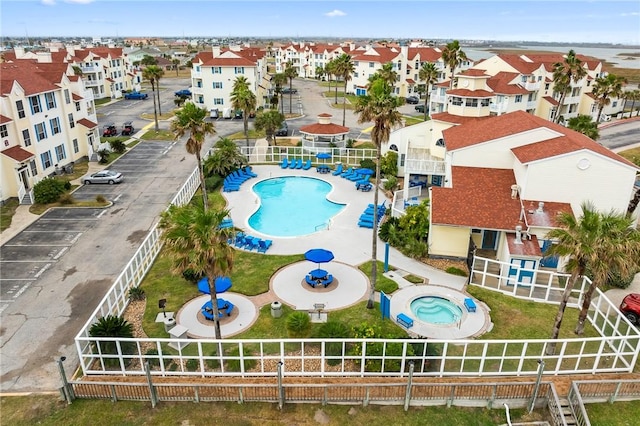 birds eye view of property