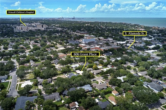 606 Grant Pl, Corpus Christi, TX 78411 - aerial view of a nearby body of water