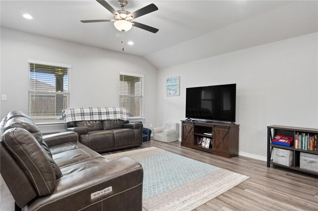 7218 Tristan, Corpus Christi, TX 78414 - living area with ceiling fan, healthy amount of natural light, wood finished floors, baseboards, and recessed lighting