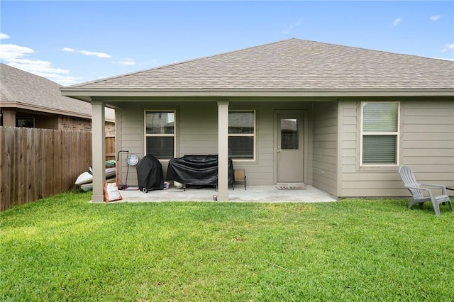 7218 Tristan, Corpus Christi, TX 78414 - rear view of property featuring roof with shingles and a patio