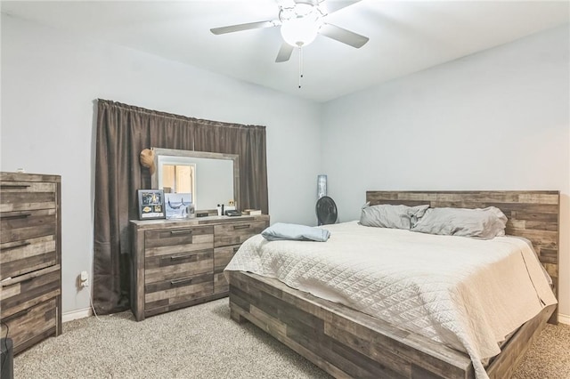 6705 Empire State Dr, Corpus Christi, TX 78414 - bedroom featuring light carpet and ceiling fan