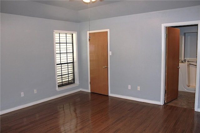 4125 Rapids Dr, Corpus Christi, TX 78410 - unfurnished room with wood finished floors, ceiling fan, and healthy amount of natural light
