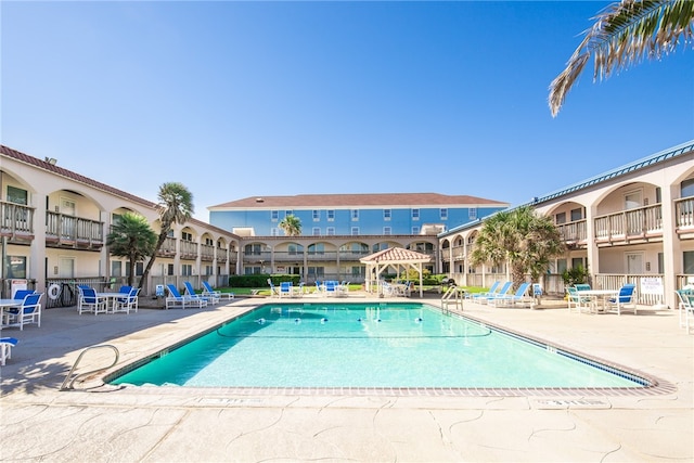 view of pool with a patio