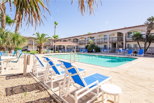 view of pool with a patio