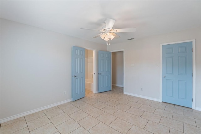 410 Knickerbocker St, Corpus Christi, TX 78418 - empty room featuring a ceiling fan, baseboards, and light tile patterned floors
