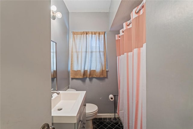 3730 Lincoln St, Corpus Christi, TX 78415 - bathroom with vanity, tile patterned flooring, and a shower with curtain