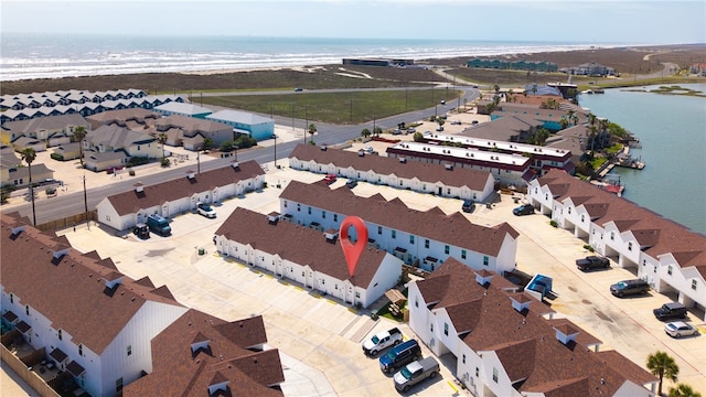 15101 Boca Grandi Dr, Corpus Christi, TX 78418 - drone / aerial view featuring a residential view and a water view