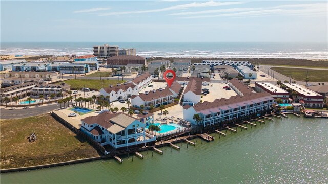 15101 Boca Grandi Dr, Corpus Christi, TX 78418 - drone / aerial view featuring a water view