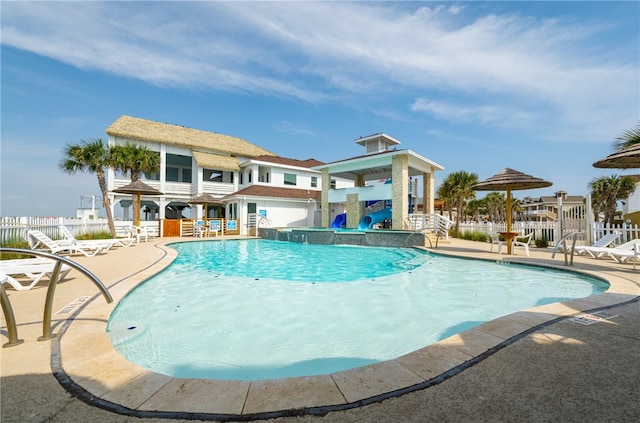 15101 Boca Grandi Dr, Corpus Christi, TX 78418 - pool with fence and a patio