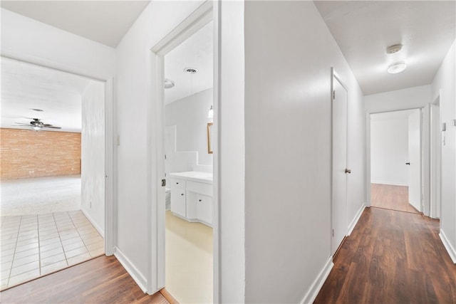445 Poenisch, Corpus Christi, TX 78412 - corridor with baseboards and wood finished floors