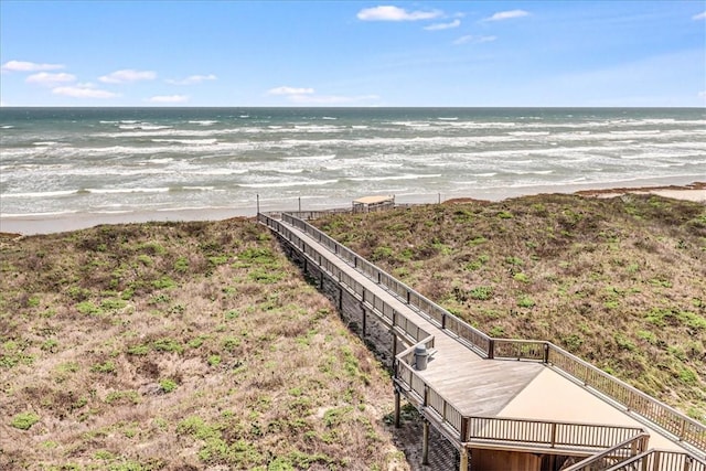 water view featuring a beach view