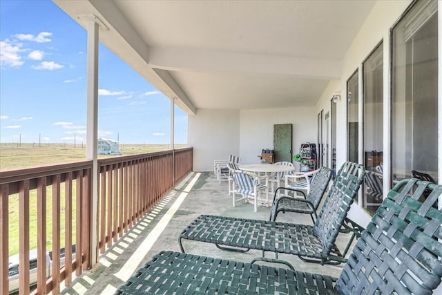 balcony with a patio