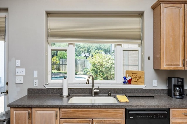 101 Bay Hills Dr, Rockport, TX 78382 - kitchen featuring dishwasher and dark countertops