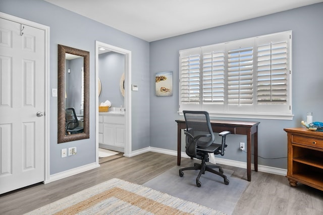 1819 Bay Shore Dr, Rockport, TX 78382 - office featuring wood finished floors and baseboards