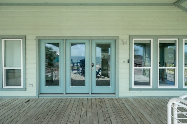 1819 Bay Shore Dr, Rockport, TX 78382 - doorway to property featuring french doors