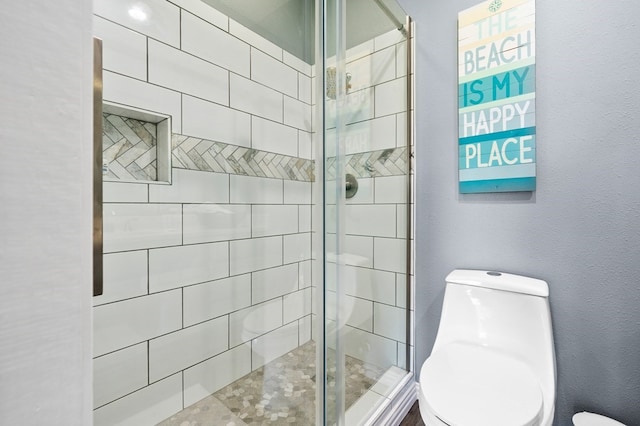 1819 Bay Shore Dr, Rockport, TX 78382 - bathroom with toilet and a shower stall