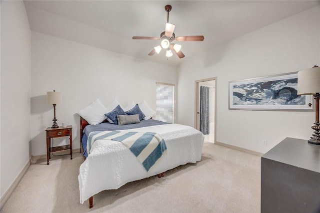 46 E Bar Le Doc Dr, Corpus Christi, TX 78414 - bedroom with light carpet, baseboards, and a ceiling fan
