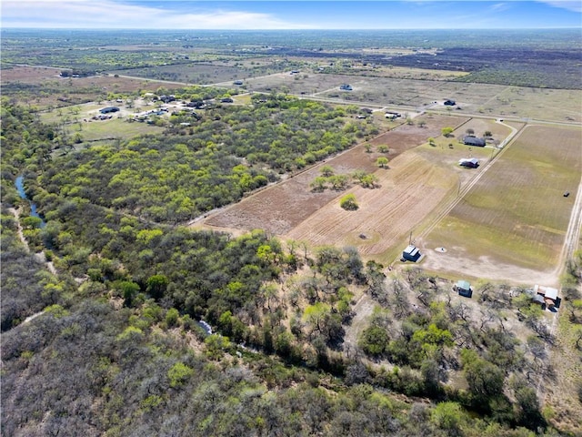 aerial view with a rural view