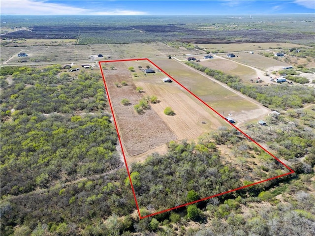 bird's eye view featuring a rural view