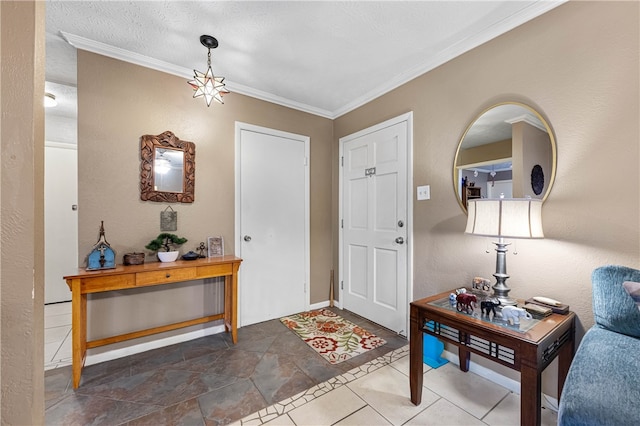 foyer with crown molding