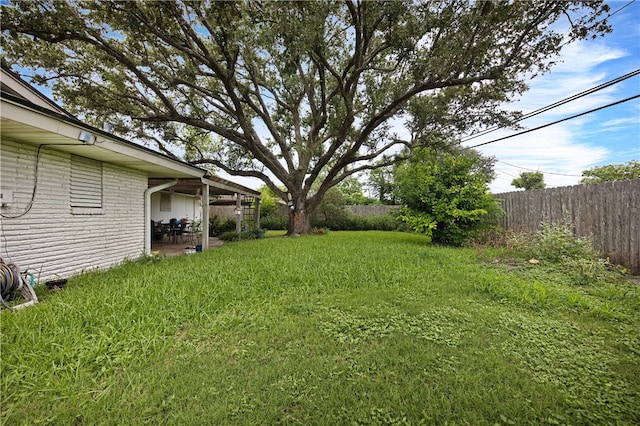 view of yard featuring a patio