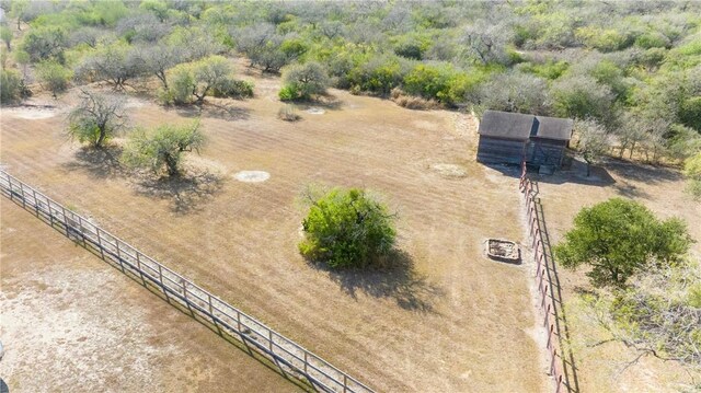 bird's eye view featuring a rural view